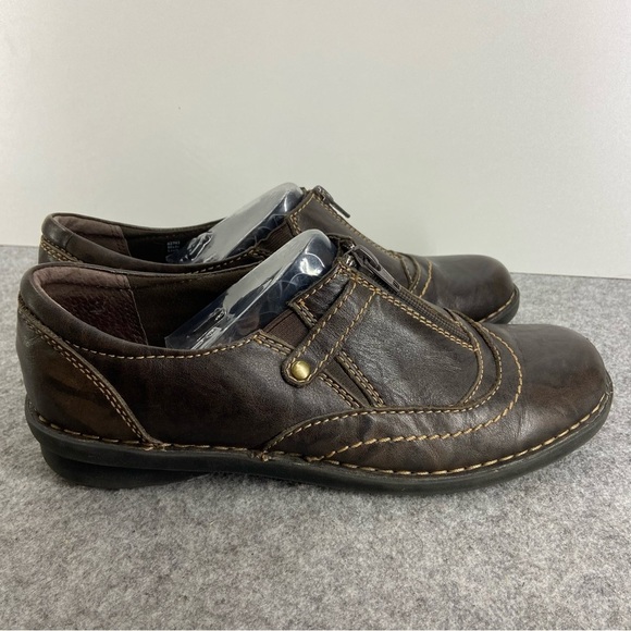 Clarks Nikki Chorus Brown Leather Loafers Women’s Size 8M - Picture 4 of 6